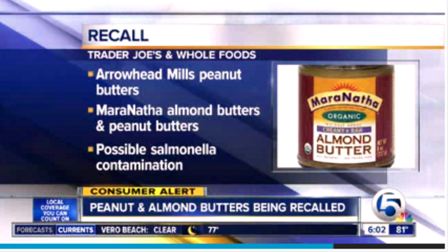 Peanut, almond butter recall for possible salmonella hits Whole Foods